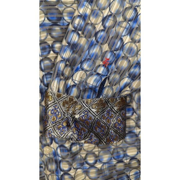 Robert Graham Men Dress Shirt XL Limited Edition 599/700 Flip Cuff Geo Grid - Picture 4 of 13